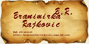 Branimirka Rajković vizit kartica